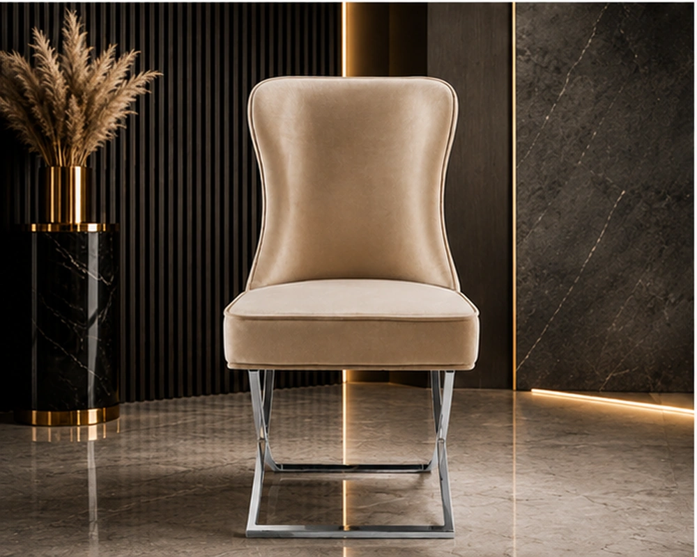 Chaise moderne et confortable pour intérieur - Design élégant et assise rembourrée pour salle à manger et vip