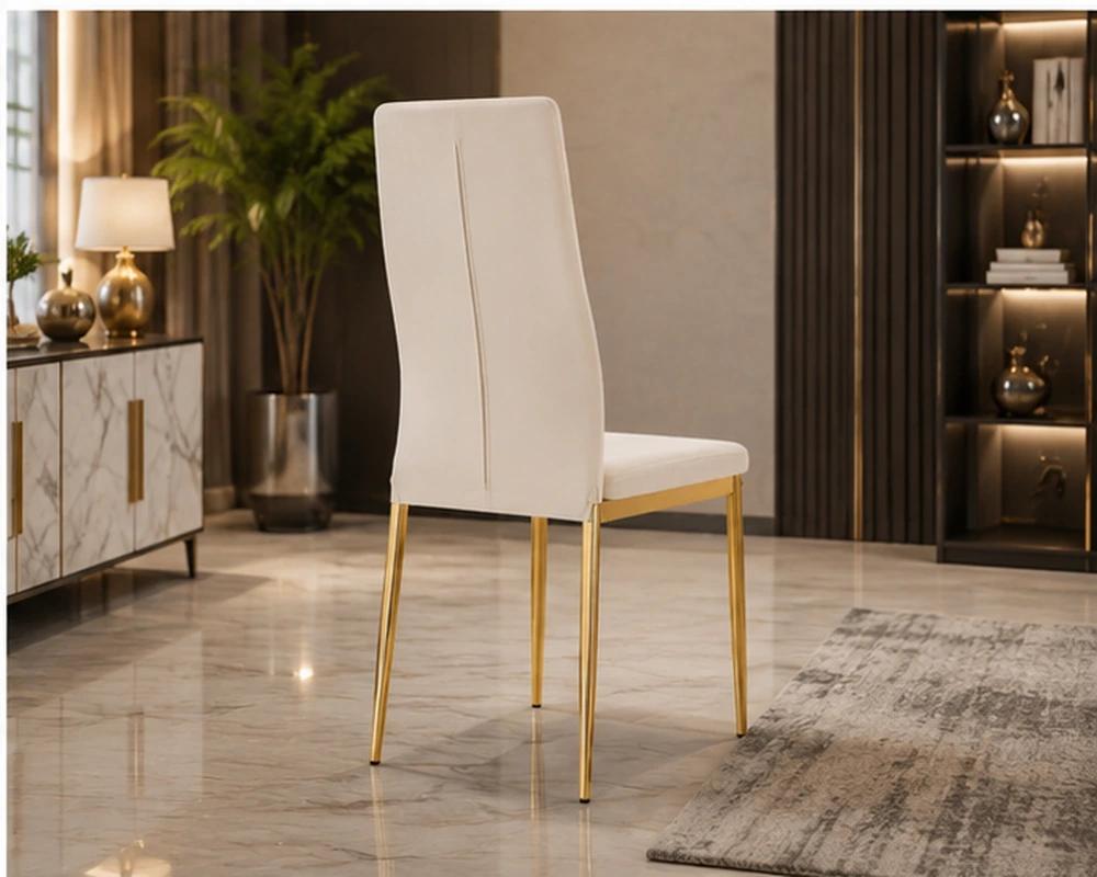 Chaise de salle à manger design 4 et 6 chaises – chaise capitonnée et rembourrée – Image 2