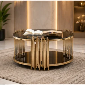 Table Basse Haut de Gamme pour Intérieur Chic | Table Basse de Luxe Style Parisien