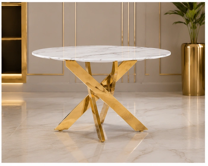 Table Basse Ronde Design Haut de Gamme | Table Basse Élégante Moderne – Image 2