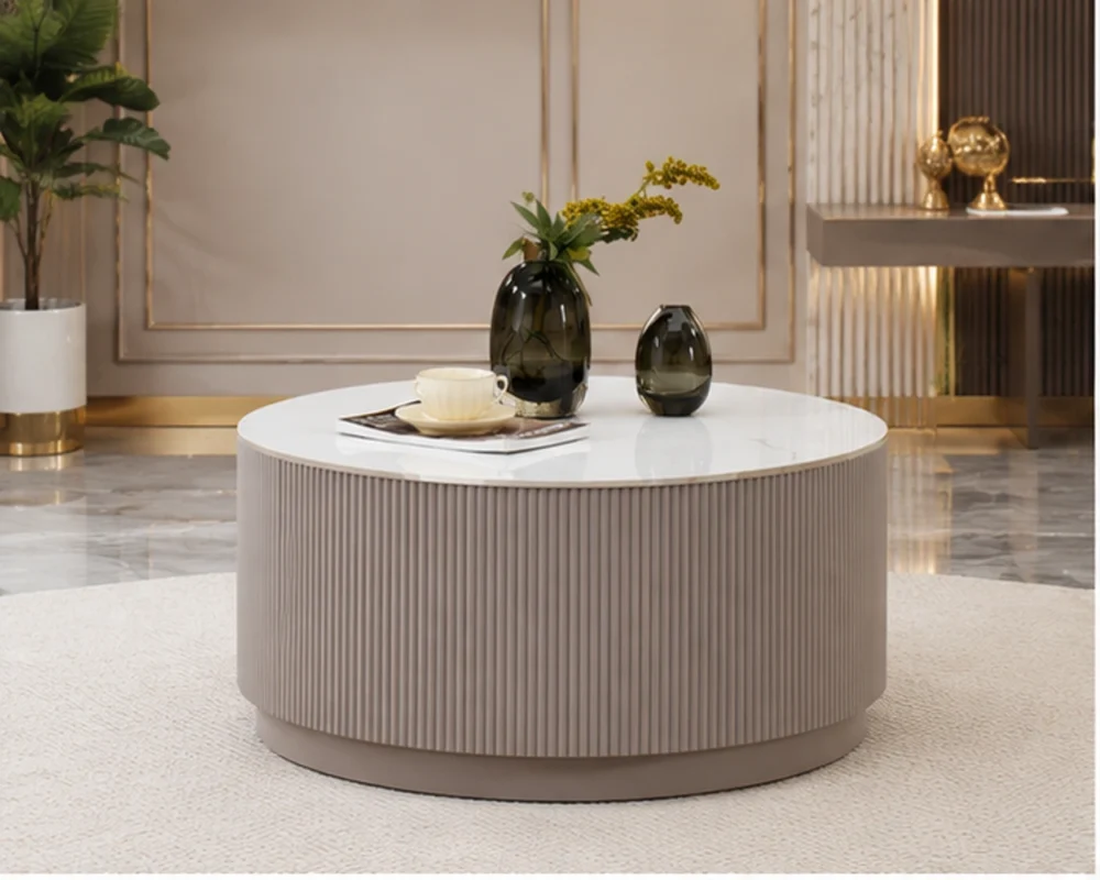 Table Basse Ronde Moderne – Design Élégant et Fonctionnel