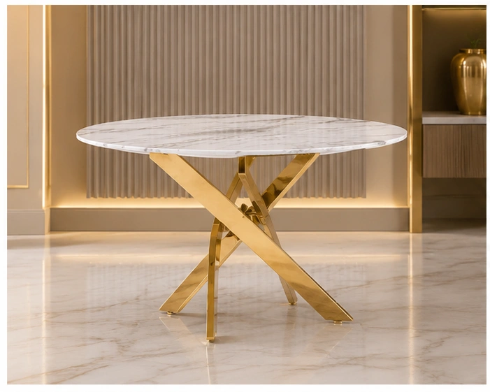 Table Basse Ronde Design Haut de Gamme | Table Basse Élégante Moderne