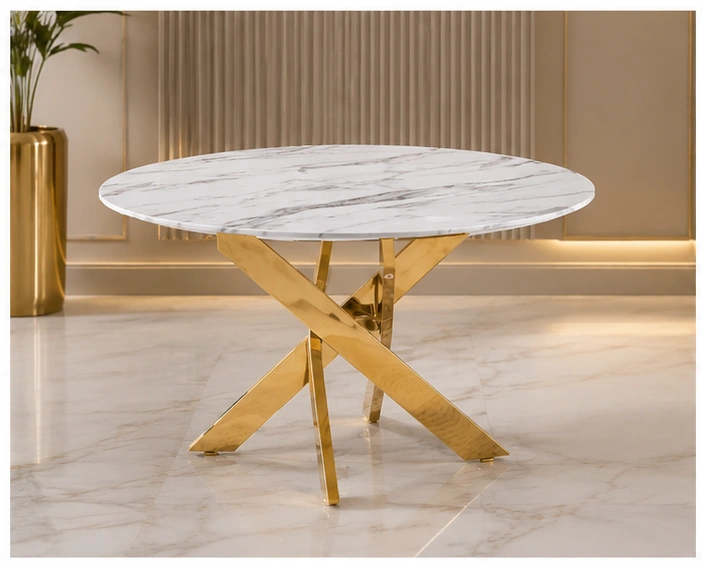 Table Basse Ronde Design Haut de Gamme | Table Basse Élégante Moderne – Image 5