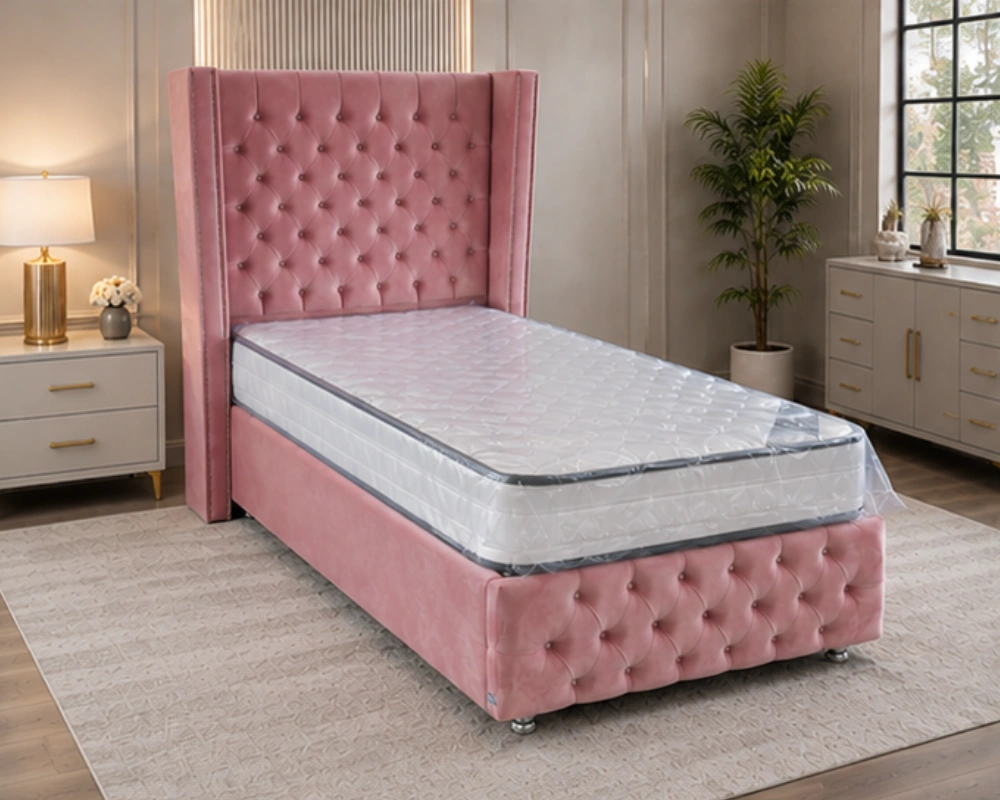 Lit Coffre 90×190 cm – Lit Simple avec Grand Rangement – Image 5