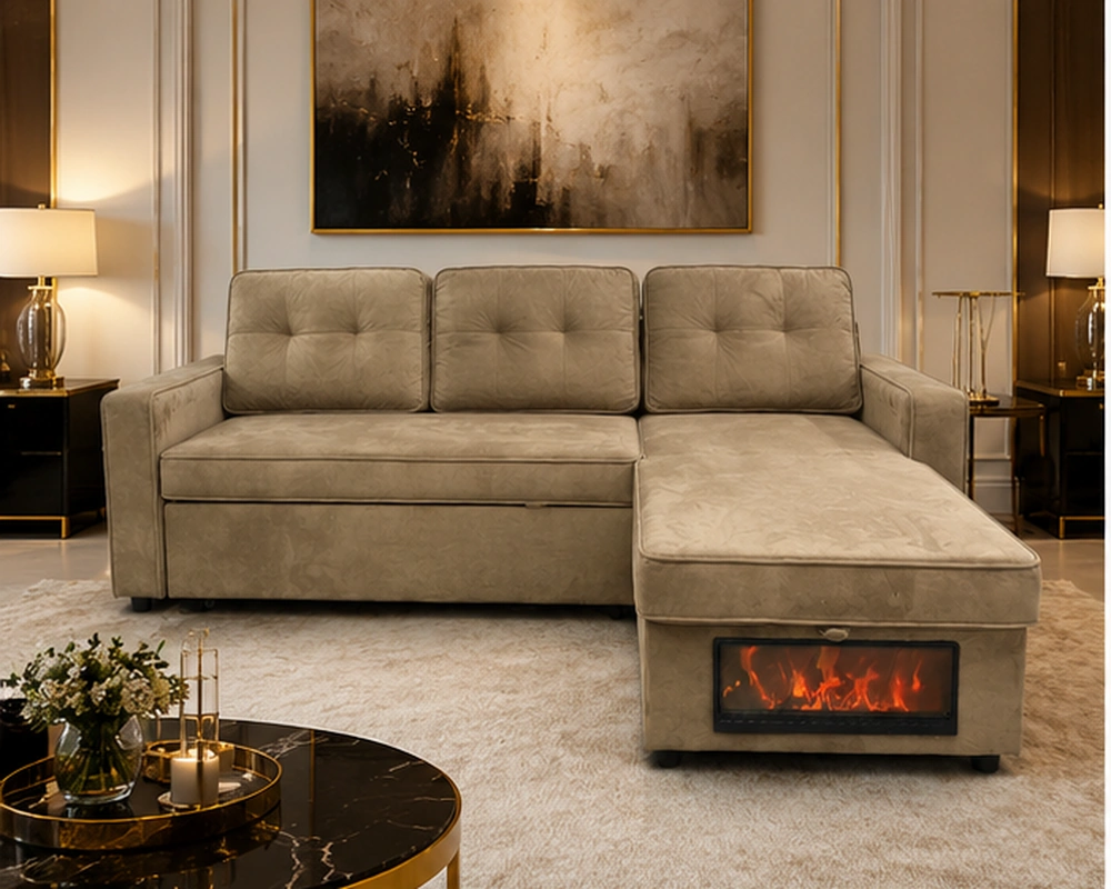 Canapé Convertible de Luxe - Canapé Lit Contemporain avec Assise Confortable et Ouverture Facile