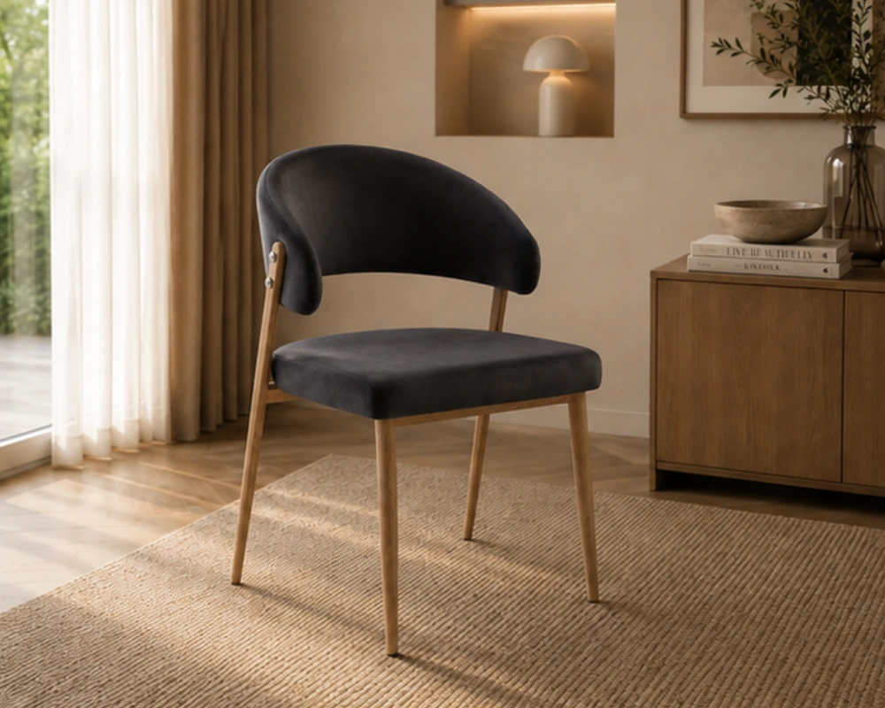 Chaise Noir Élégante pour Intérieur Moderne - Chaises de Salle à Manger Design Moderne