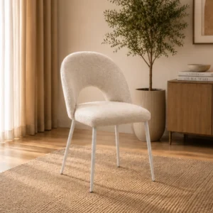 Chaise Beige Confortable pour Intérieur Moderne - Chaise Élégante pour Table à Manger
