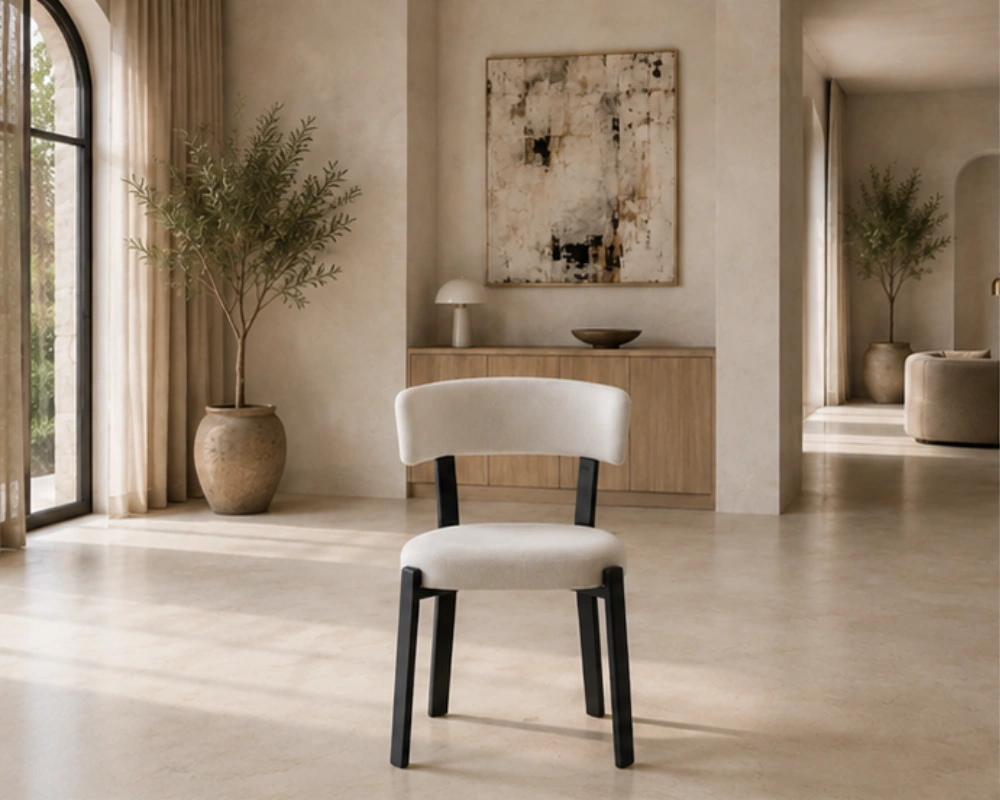 Chaise Moderne avec Pieds Noirs - Chaise Moderne Confortable pour Table à Manger
