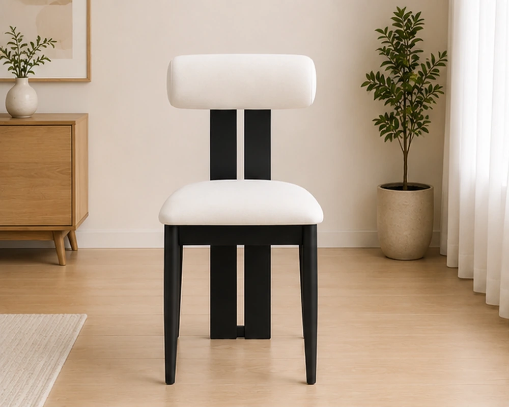 Chaise de Repas Élégante avec Dossier Confortable