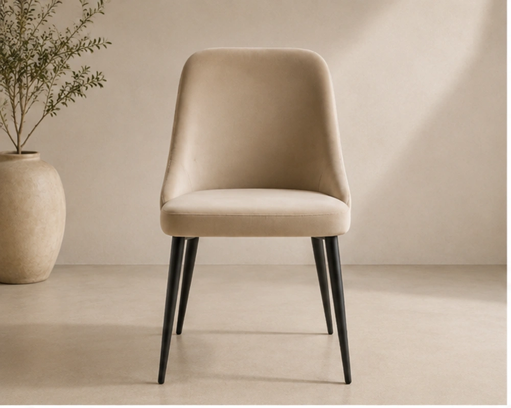Chaise Confortable en Velours pour Intérieur Moderne - Chaise Design Moderne en Velours