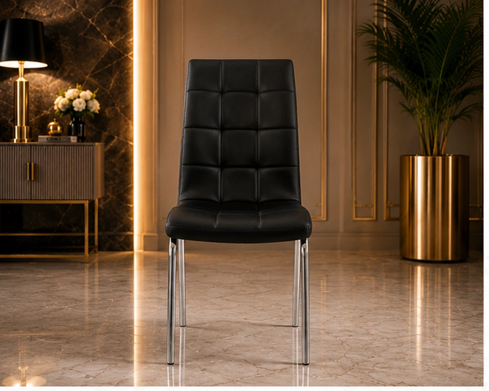 Chaise de salle à manger rembourrée - Mobilier contemporain confortable pour maison et appartement moderne
