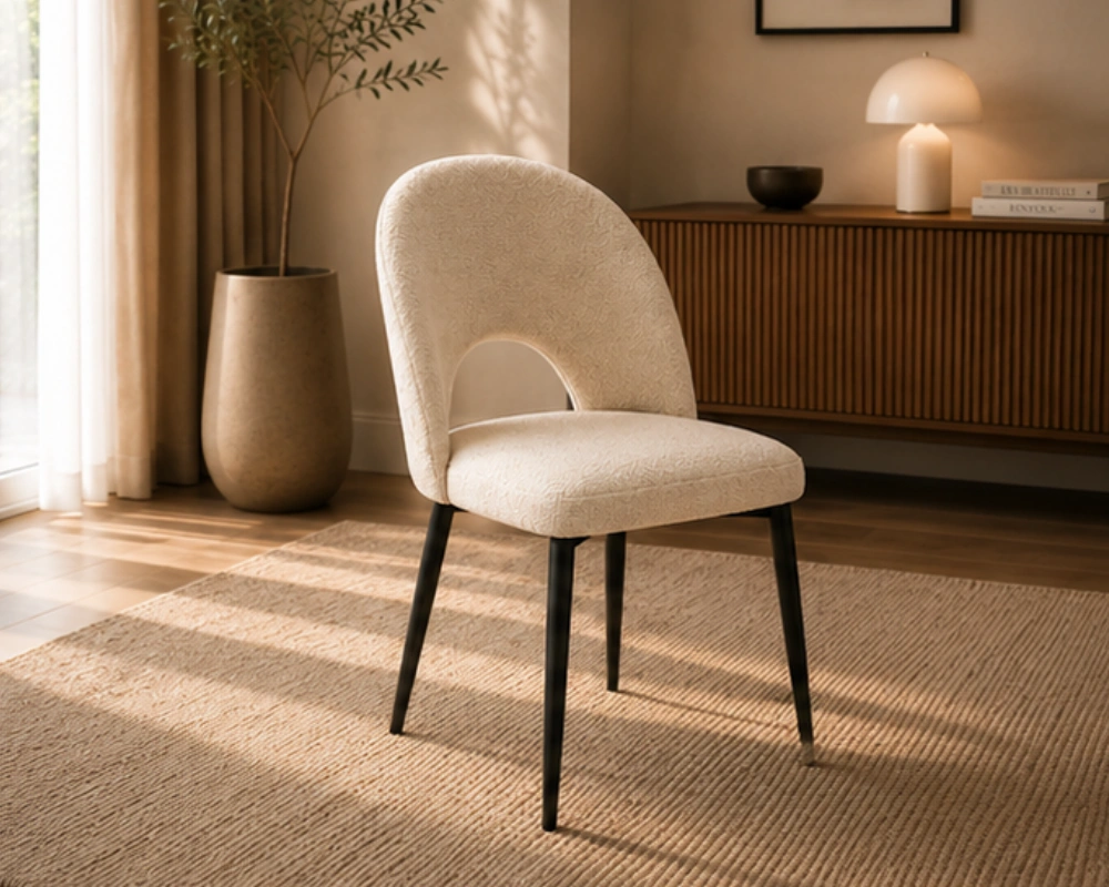 Chaise Moderne Beige et Noir - Chaise Moderne pour Salle à Manger
