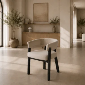 Chaise Beige Moderne avec Pieds en Bois Élégants - Chaise Premium Beige avec Structure en Bois