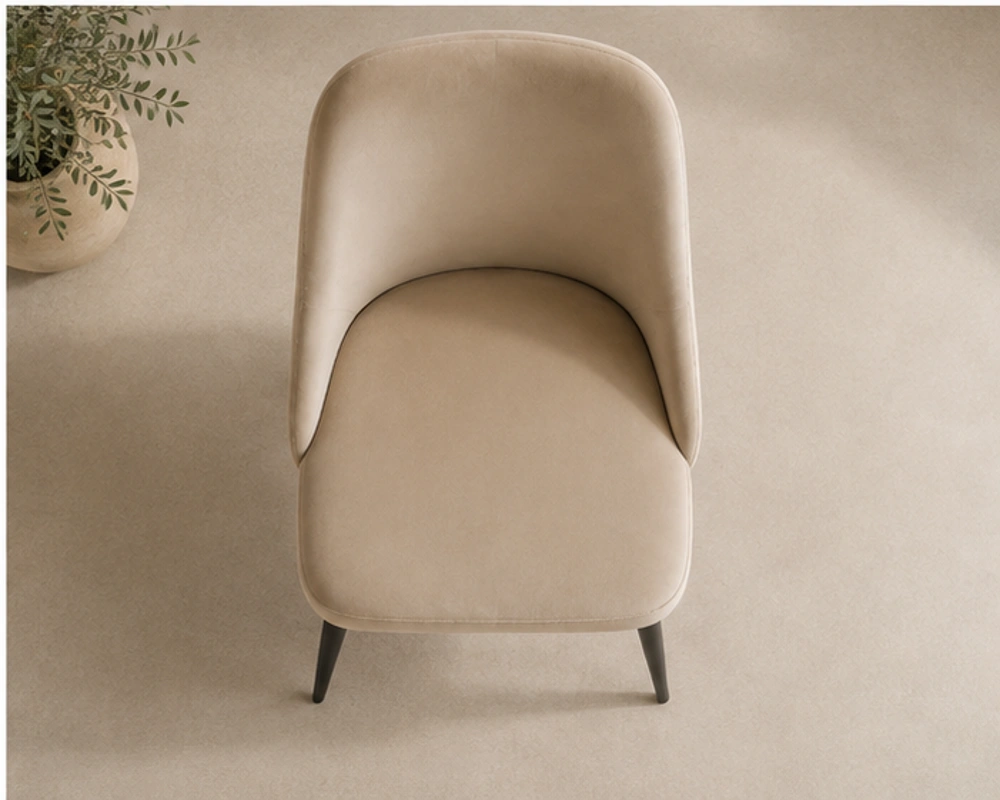 Chaise Confortable en Velours pour Intérieur Moderne - Chaise Design Moderne en Velours – Image 2