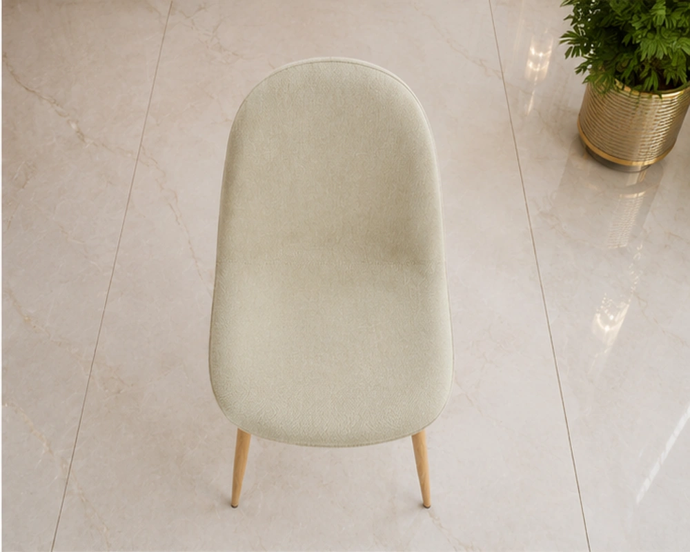 Chaise Élégante avec Dossier Rem9bourré pour Salle à Manger – Image 3
