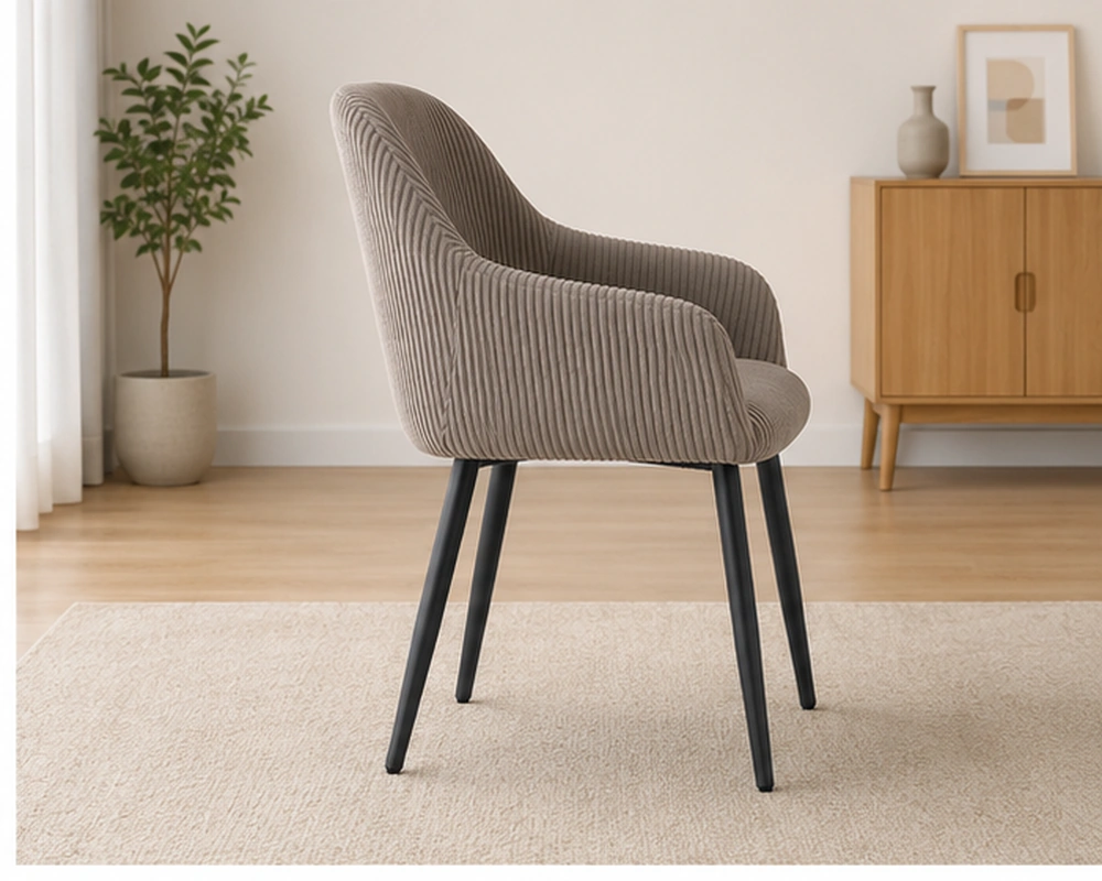 Chaise Moderne avec Dossier Courbé pour Salle à Manger – Image 3