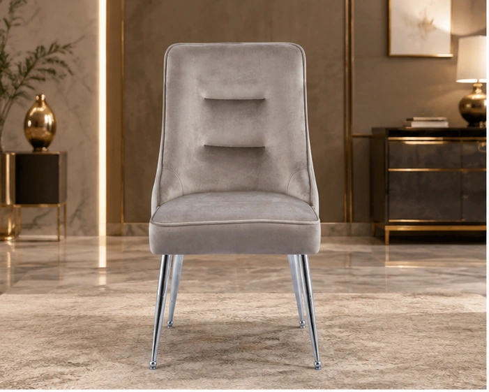 Chaise de salle à manger en velours –4 et 6 chaises – Image 2