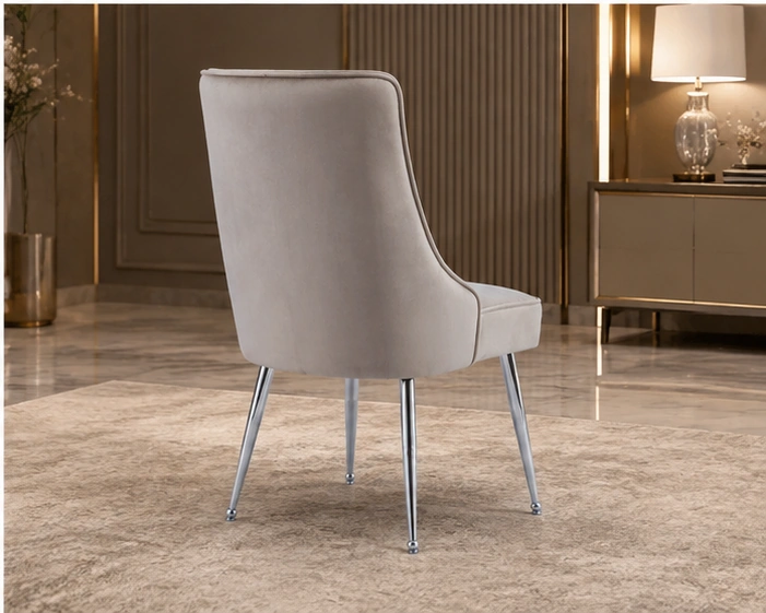 Chaise de salle à manger en velours –4 et 6 chaises – Image 3