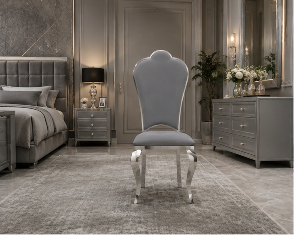 Chaise velours rembourrée – chaise de repas confortable et chic – Image 5
