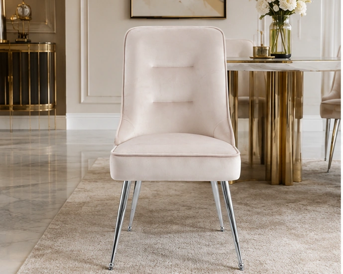 Chaise de salle à manger en tissu – fauteuil rembourré avec accoudoirs – Image 5