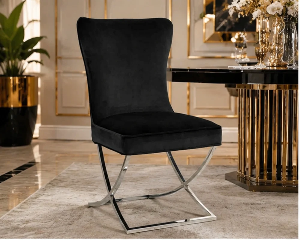 Chaise salle à manger moderne 4 et 6  – chaise rembourrée et capitonnée