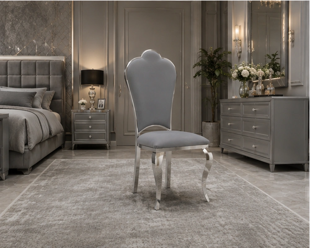 Chaise velours rembourrée – chaise de repas confortable et chic