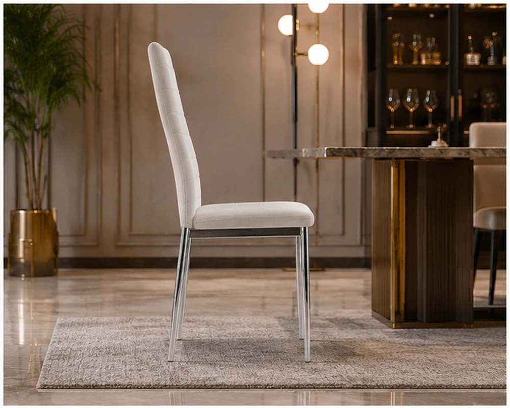 Chaise salle à manger tendance – chaise rembourrée et confortable – Image 4