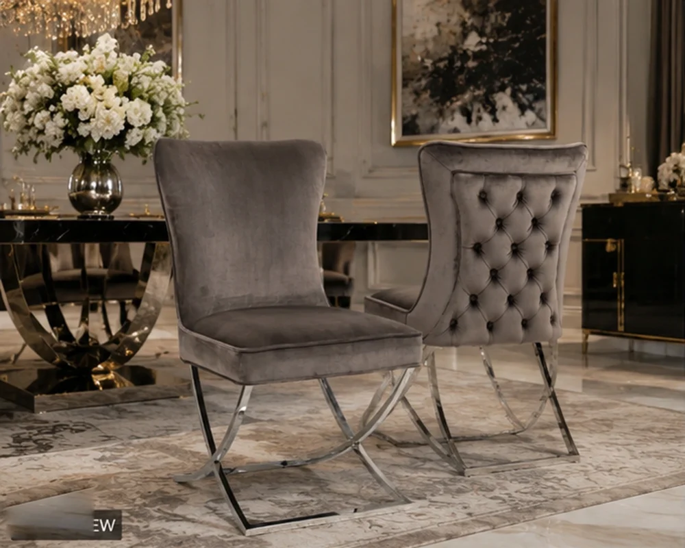 Chaise salle à manger confortable 4 et 6 – chaise rembourrée au design élégant