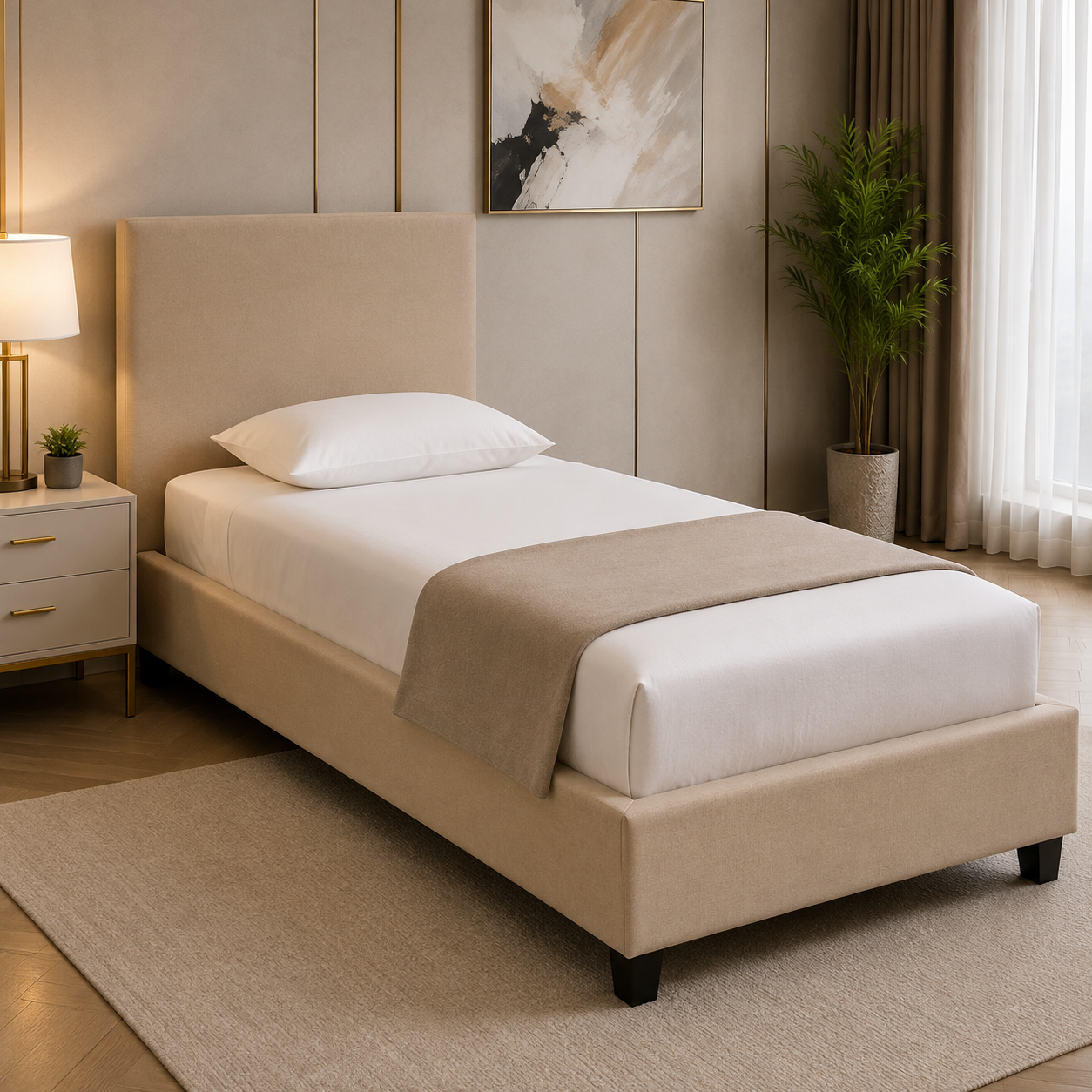Lit 1 Place 90x190 cm – Mobilier Élégant, Qualité Supérieure et Confort Optimal au Quotidien – Image 5