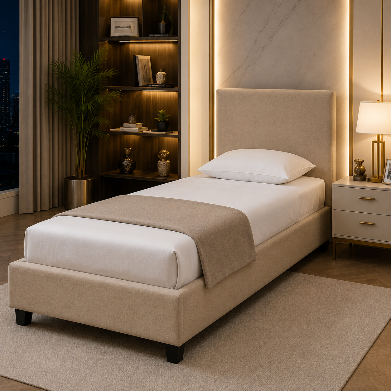 Lit 1 Place 90x190 cm – Mobilier Élégant, Qualité Supérieure et Confort Optimal au Quotidien – Image 2