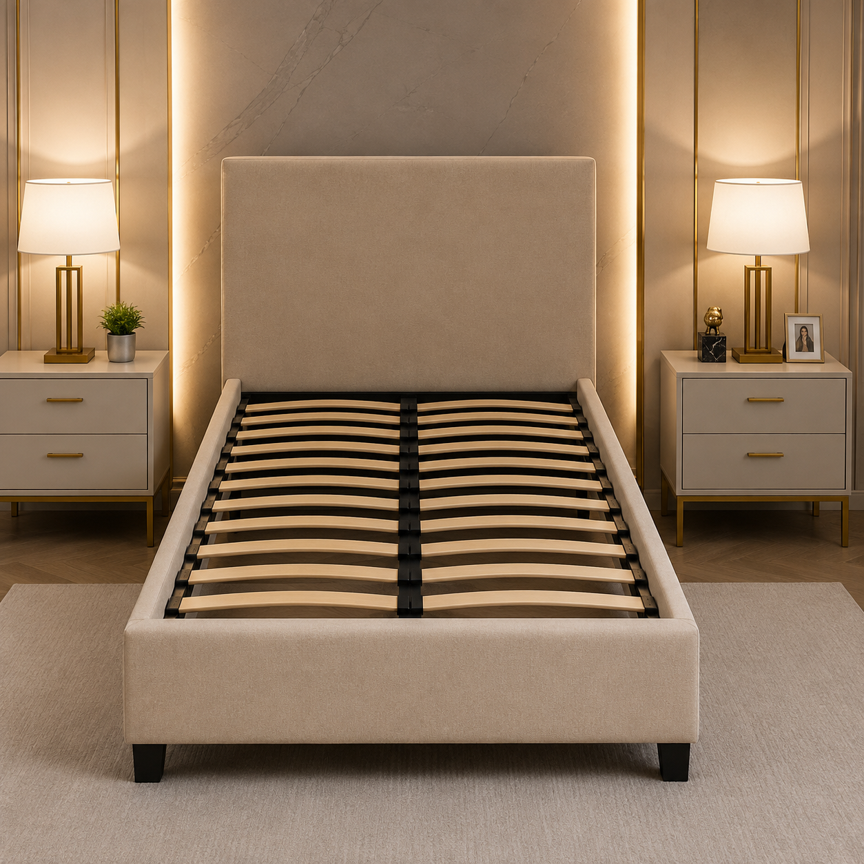 Lit 1 Place 90x190 cm – Mobilier Élégant, Qualité Supérieure et Confort Optimal au Quotidien – Image 4