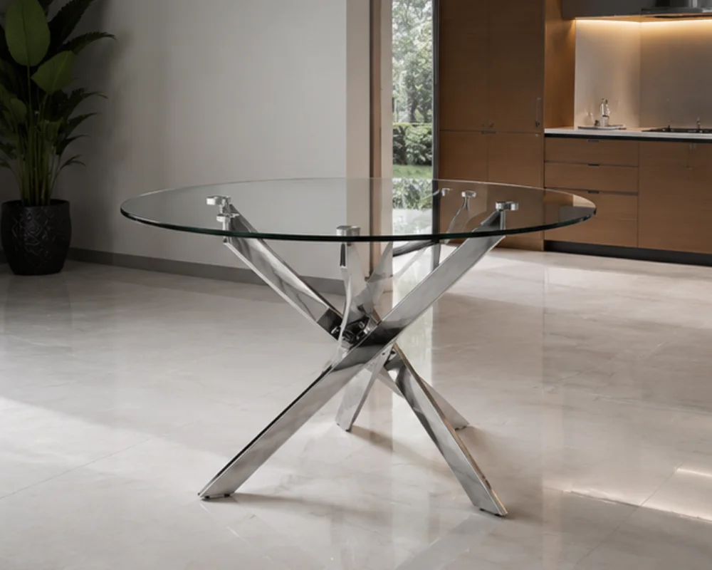 Table de salle à manger ronde – table de salle à manger 100 x 75 cm