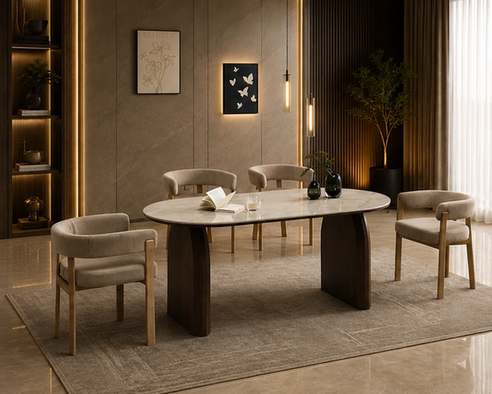 Ensemble Table et 4 Chaises Modernes - Solution Repas Élégante pour la Maison – Image 2