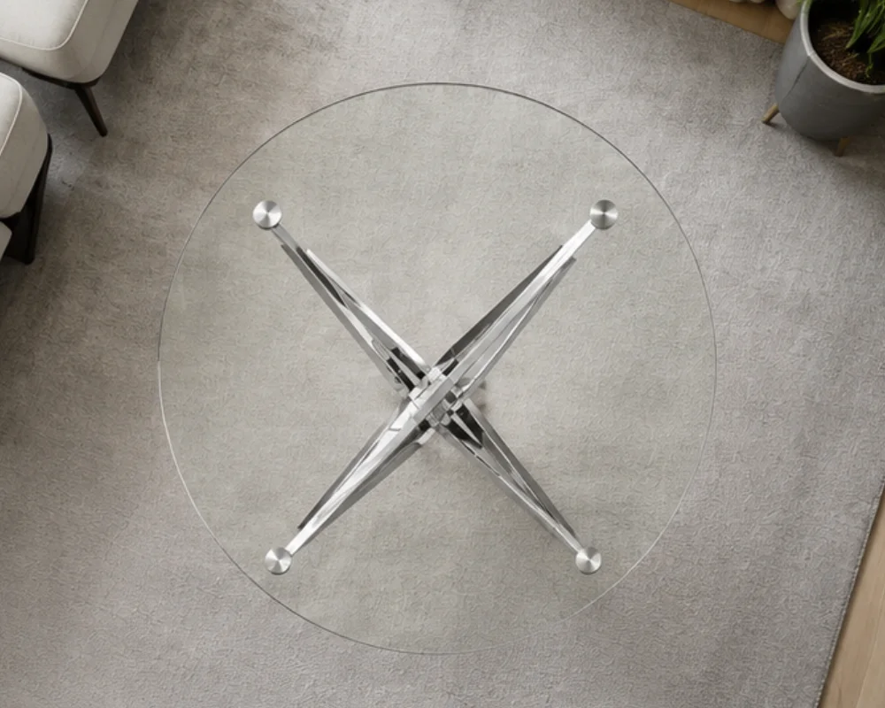 Table de salle à manger ronde – table de salle à manger 100 x 75 cm – Image 3