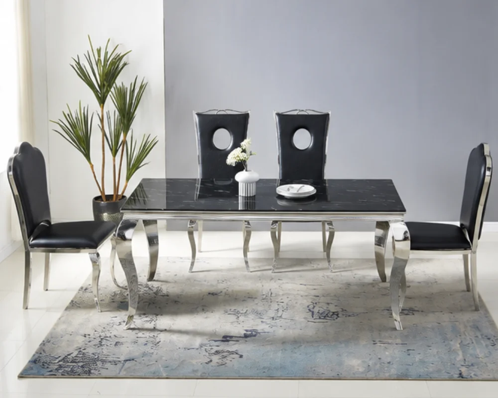 Table à Manger et 4 Chaises pour Salle à Manger- Table à Manger Familiale et 4 Chaises – Image 3