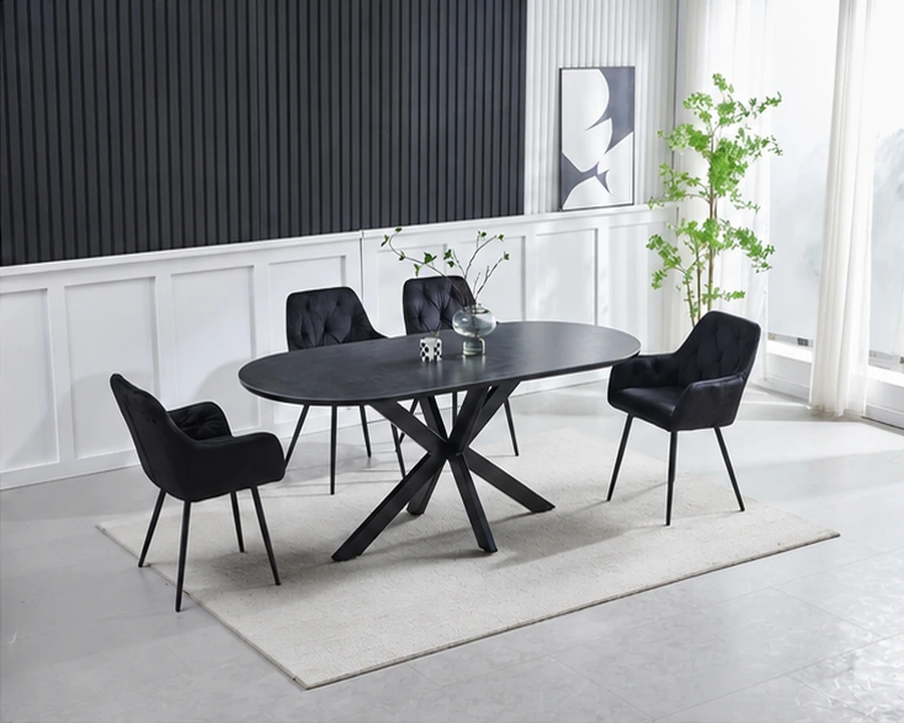 Ensemble Table et 4 Chaises de Repas – Mobilier Moderne et Raffiné pour Salle à Manger Élégante