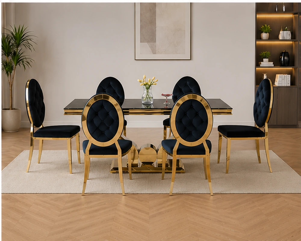 Ensemble Table et 4 ou 6 Chaises Modernes – Solution Élégante pour Salle à Manger