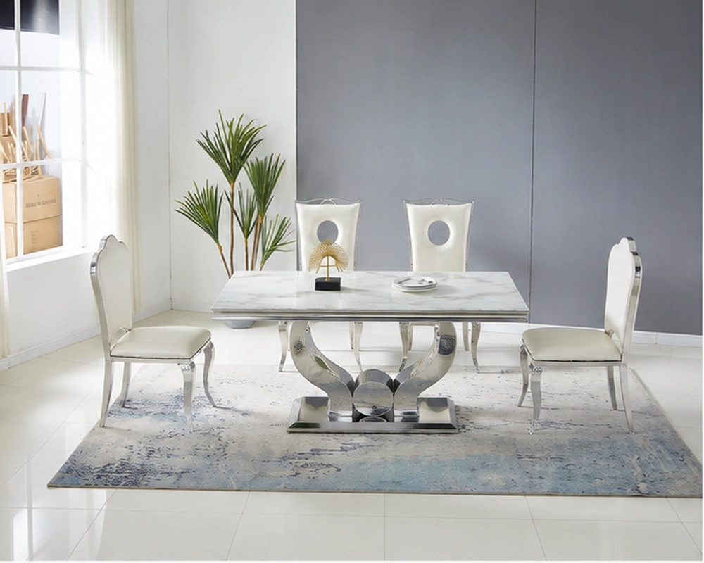 Table à Manger Élégante avec 4 Chaises Modernes – Ensemble Design pour Maison Chic et Fonctionnelle