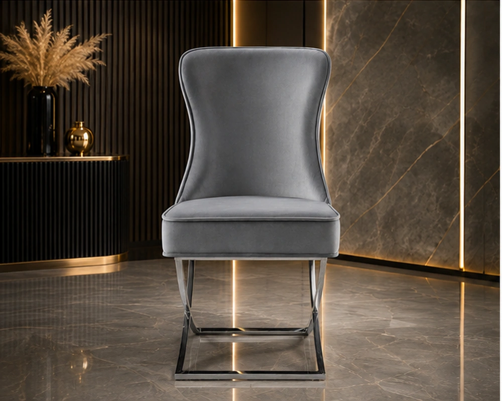 Chaise moderne avec dossier élégant - Assise confortable pour salle à manger, cuisine et espace repas
