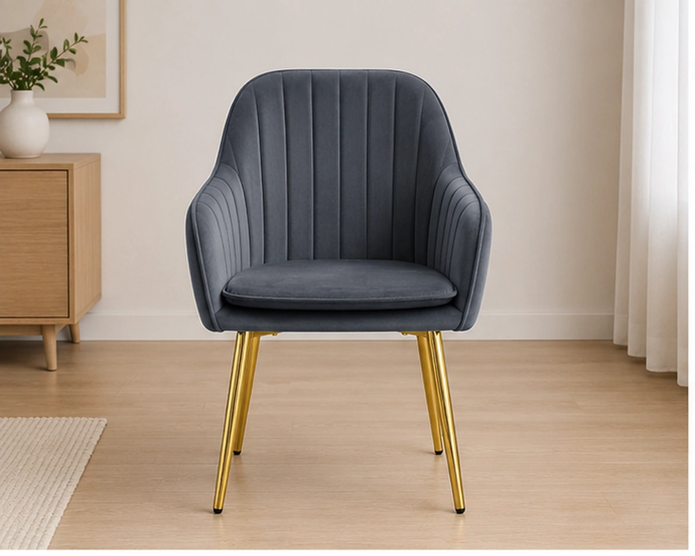 Chaise Élégante avec Dossier Haut et Assise Confortable