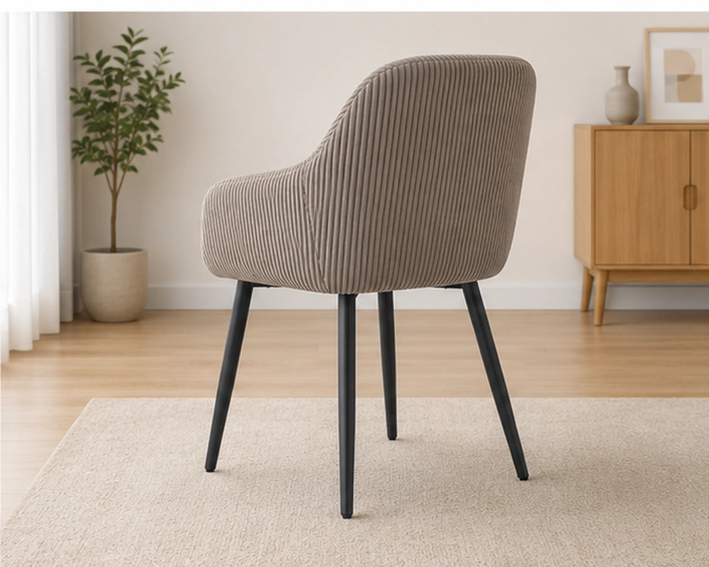 Chaise Moderne avec Dossier Courbé pour Salle à Manger – Image 4