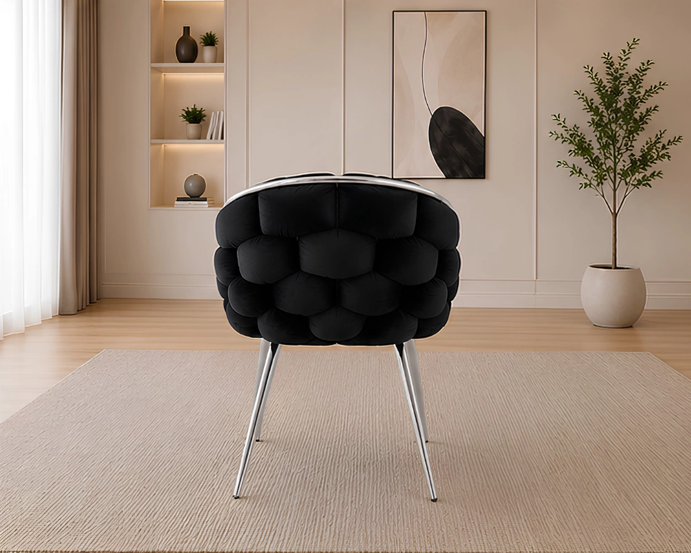 Lot de 4 Chaises de Salle à Manger Design Moderne - Chaises avec Pieds Argentés – Image 4