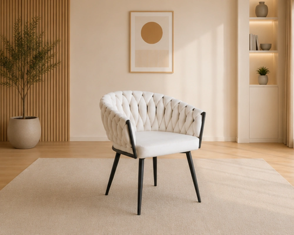 Chaises en Blanc - Chaises en Velours Blanc Moderne - Lot de 4/6 Chaises