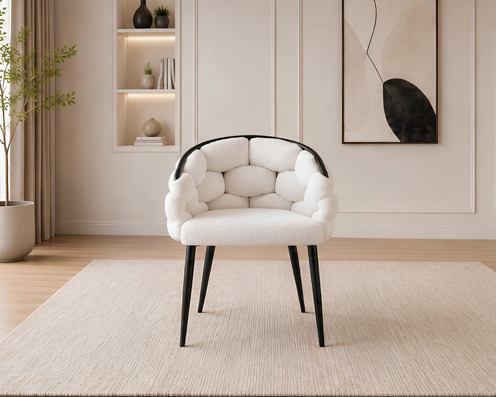 Chaises de Cuisine et Salle à Manger - Lot de Chaises Design Luxe - Chaises Design avec Pieds Noir – Image 3
