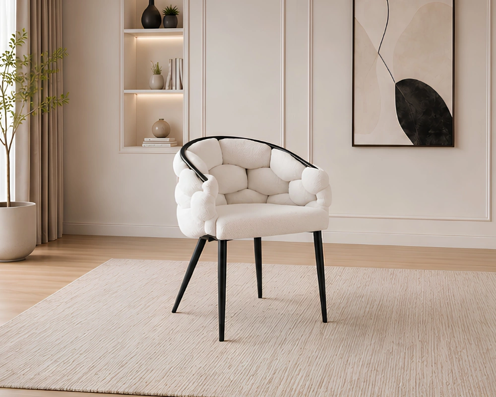 Chaises de Cuisine et Salle à Manger - Lot de Chaises Design Luxe - Chaises Design avec Pieds Noir