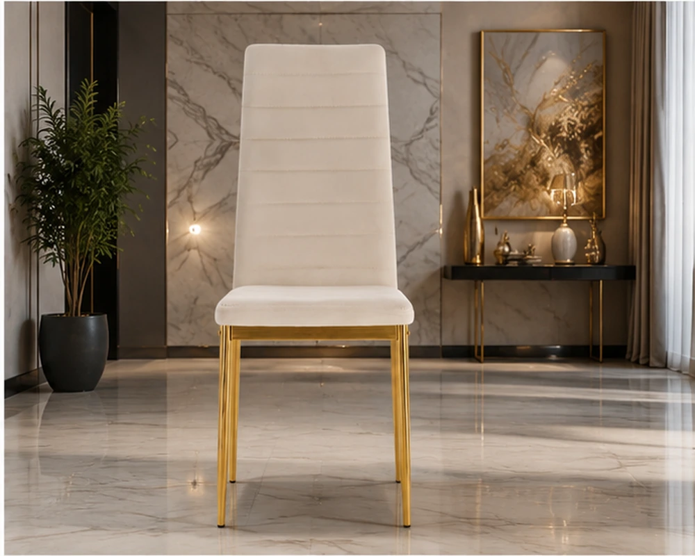 Chaise de salle à manger design 4 et 6 chaises – chaise capitonnée et rembourrée – Image 4