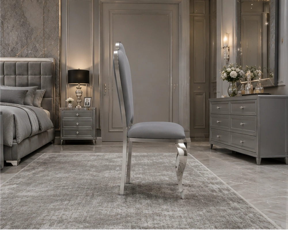 Chaise velours rembourrée – chaise de repas confortable et chic – Image 4