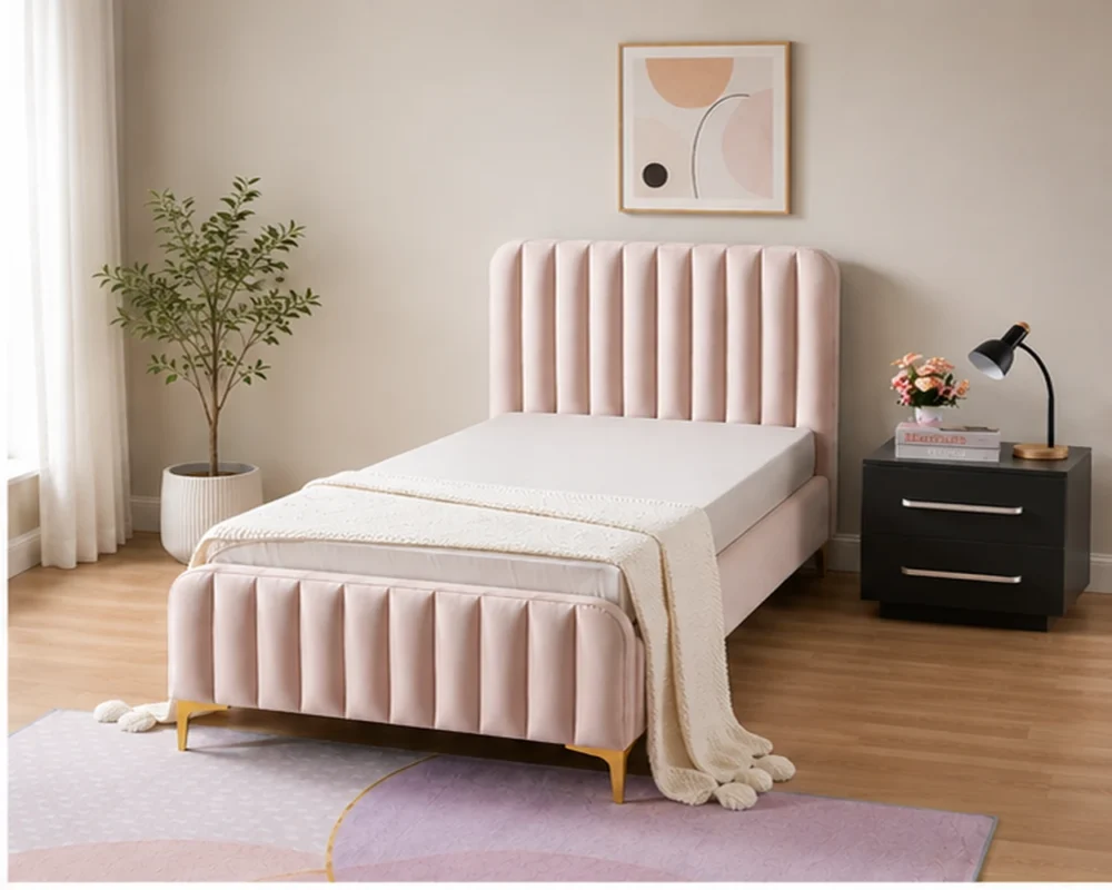 Lit 90x190 cm avec Sommier Confort - Lit Sommier 90x190 cm 1 Place Moderne - Lit 1 Place 90x190 cm Robuste et Élégant - Lit 1 Personne 90x190 cm avec Sommier