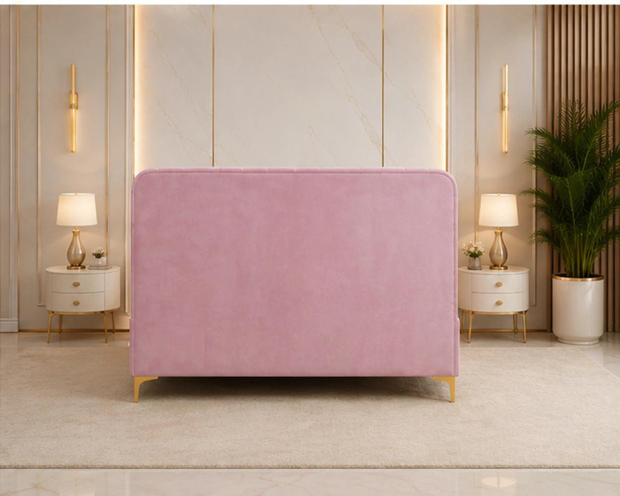 Lit Double avec Sommier 160x200 cm - Lit Double 140x190 cm Design Moderne - Lit Sommier 160x200 cm pour Chambre Moderne - Lit 160x200 cm – Image 4