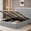 Lit Coffre 140x190 cm – Lit Double Design avec Sommier Relevable et Rangement Caché – Image 3